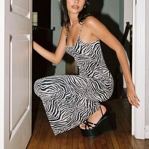 Princess Polly Knox Maxi Dress Zebra